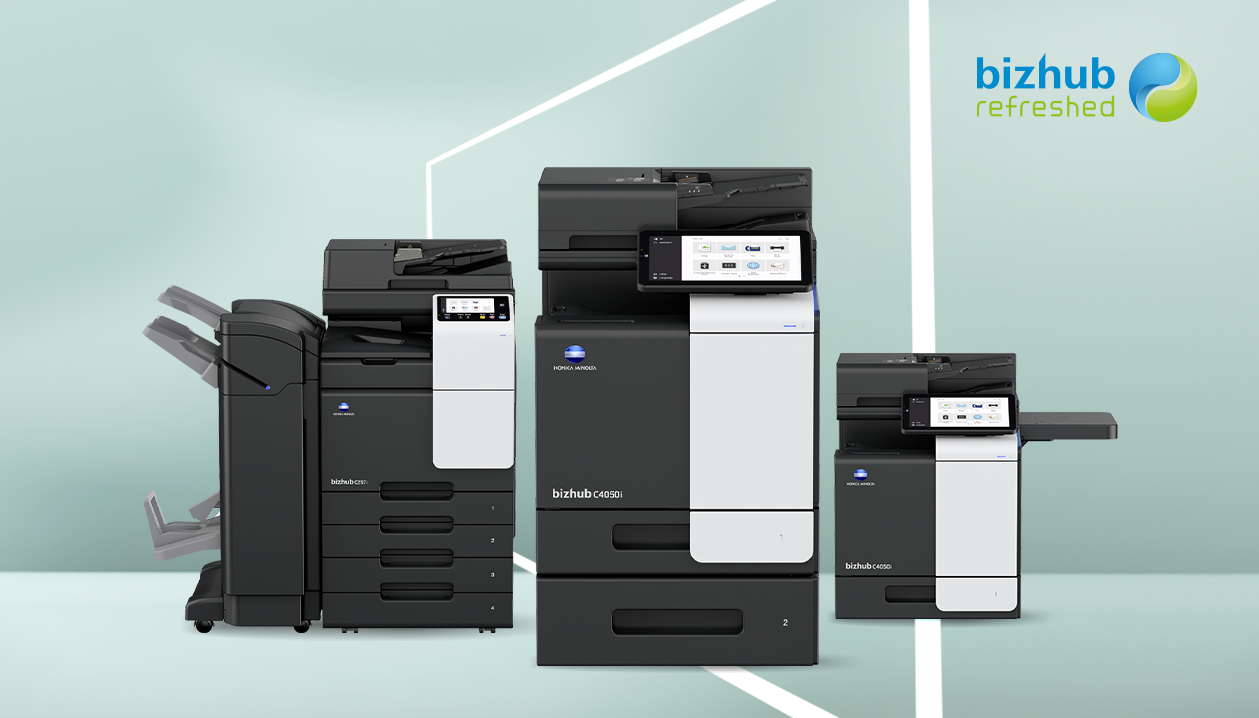 Want to be environmentally friendly? Choose a used bizhub Refreshed printer.