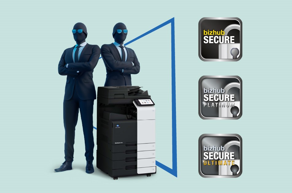 Bizhub SECURE protects your documents, data, and company information.
